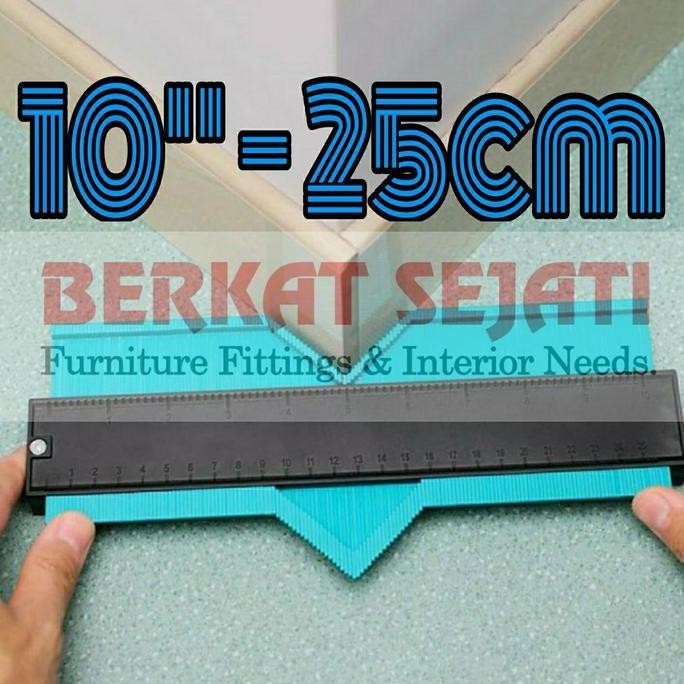 

10" Penggaris Contour Copy Ruler Gauge Duplicator Penjiplak Siku Sudut New Stok