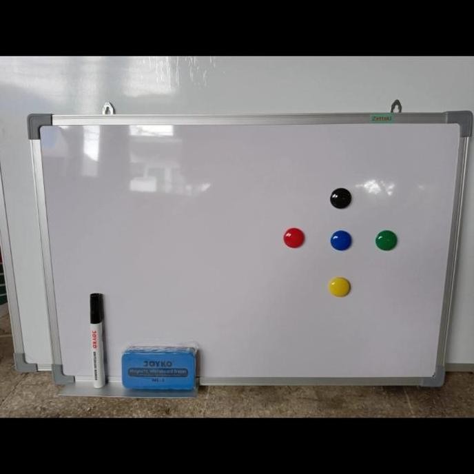 

Papan Tulis Whiteboard Magnet Gantung Single Face Zettaki 90X120Cm New Stok