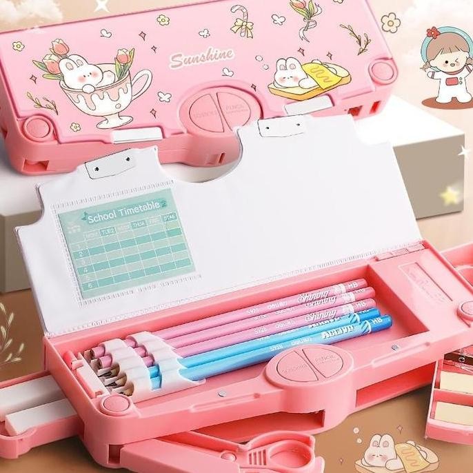

Tempat Pensil Untuk Anak Perempuan/Kotak Pensil Pola Kartun Rautan Kapasitas/ Tempat Pensil Multifungsi Motif New Stok