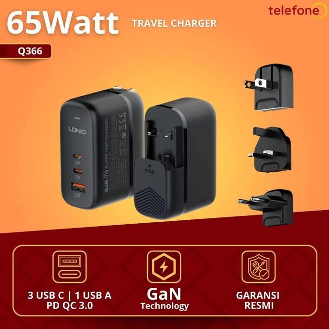 TERLARIS LDNIO Q366 65W GaN Super Fast Charger adapter ORIGINAL