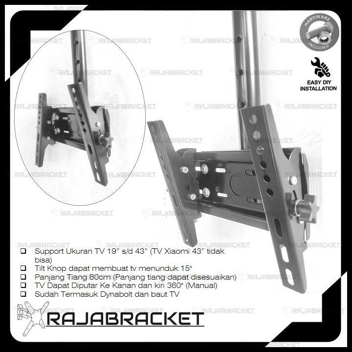 Terlaris Bracket Braket Breket TV 19 24 32 43 49 50 55 inch, Bracket Ceiling/Gantung 55 50 49 43 42 