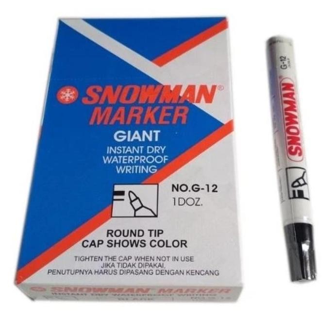 

Spidol Snowman Marker Permanen Hitam New Stok