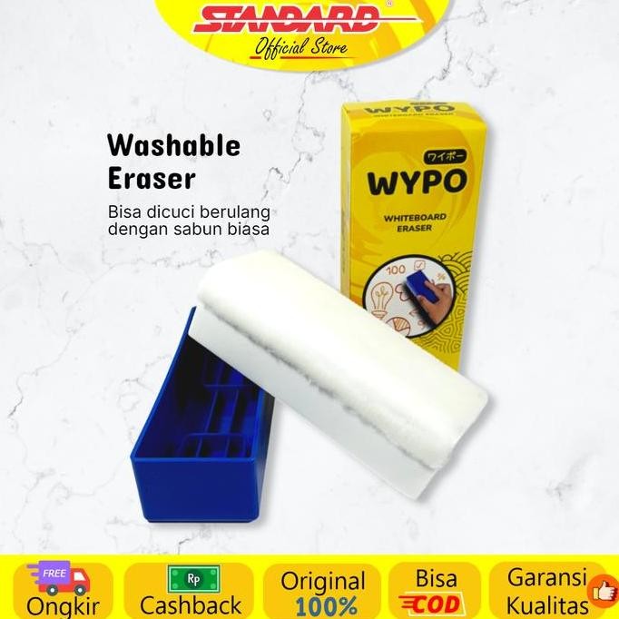 

Standard - Wypo Eraser Whiteboard ( Penghapus Papan Tulis Whiteboard ) New Stok