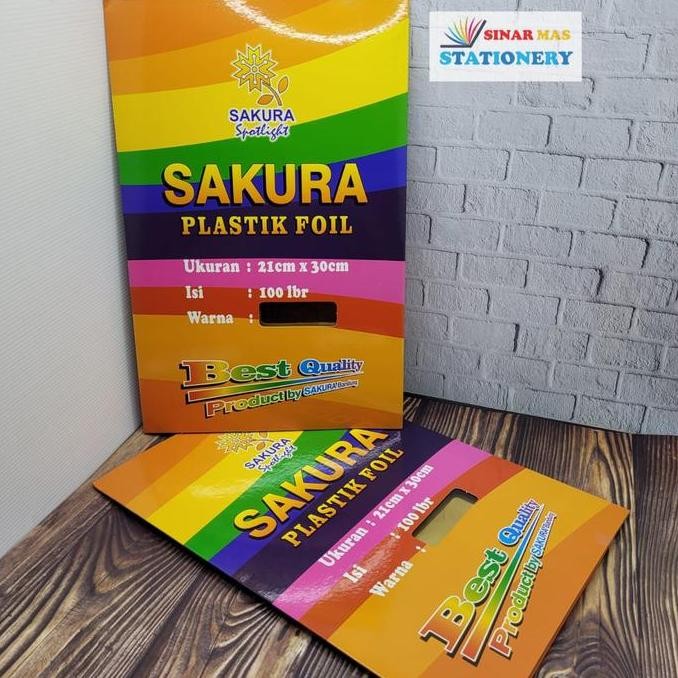 

TERMURAH - Sakura Plastik Foil Laminating Jilid Buku Sekripsi Hard Cover ( Emas )