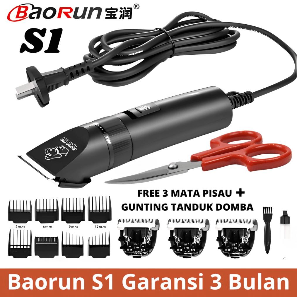 Baorun S1 Pro 100% Original - Alat Cukur Bulu / Bulu Domba / Anjing / Kucing - Alat Cukur Bulu Domba