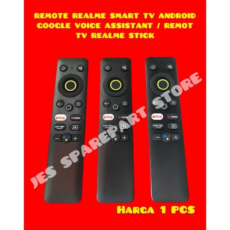 REMOTE REALME SMART TV ANDROID GOOGLE VOICE ASSISTANT / REMOT TV REALME STICK DiM