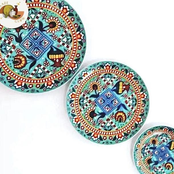 Set Paketan Piring Keramik Hiasan Pajangan Dinding Motif Maroko