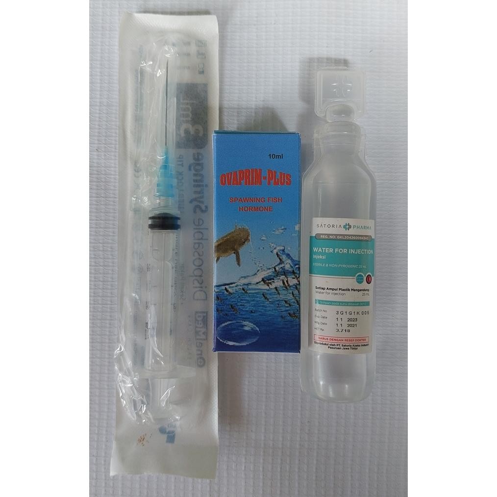 Paket Lengkap Ovaprim-Plus Penambah Hormon Ikan 10ml Bukan Ovagold Ovulin Ovaspec Syndel DiM