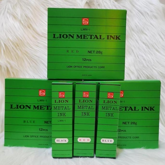 

BEBAS ONGKIR - TINTA LION MERAH/HITAM/BIRU (LUSINAN)
