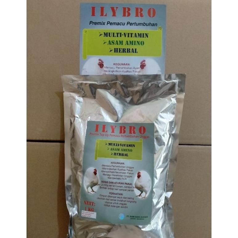 Ily Bro 1 Kg- Suplemen Multivitamin, Asam Amino Dan Herbal untuk Ayam Broiler dan Unggas Pedaging HY