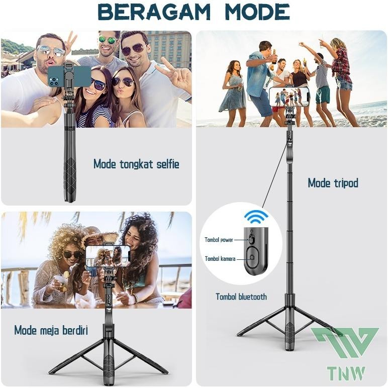 Salt Tongsis Bluetooth Mixio Tongsis Panjang 160Cm / 80Cm Tripod 3In1 Bt Tg-342