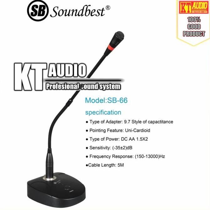 Mic Meja Soundbest SB66 - Microphone Podium Panggilan Meja