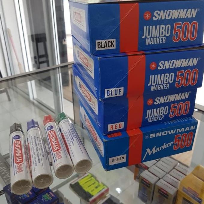 

TERLARIS - Spidol Jumbo Snowman Permanent Marker 500 - 1 box isi 12 pcs