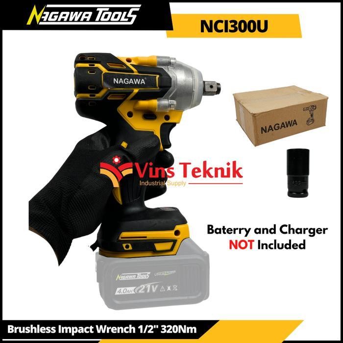 Impact Wrench Brushless Nagawa Nci300U Mesin Pembuka Baut Original Dan Terpercaya