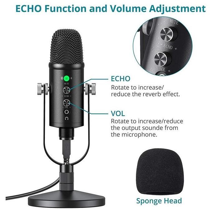 COSTA CM-U100 Mic Condenser USB Podcast Recording Karaoke