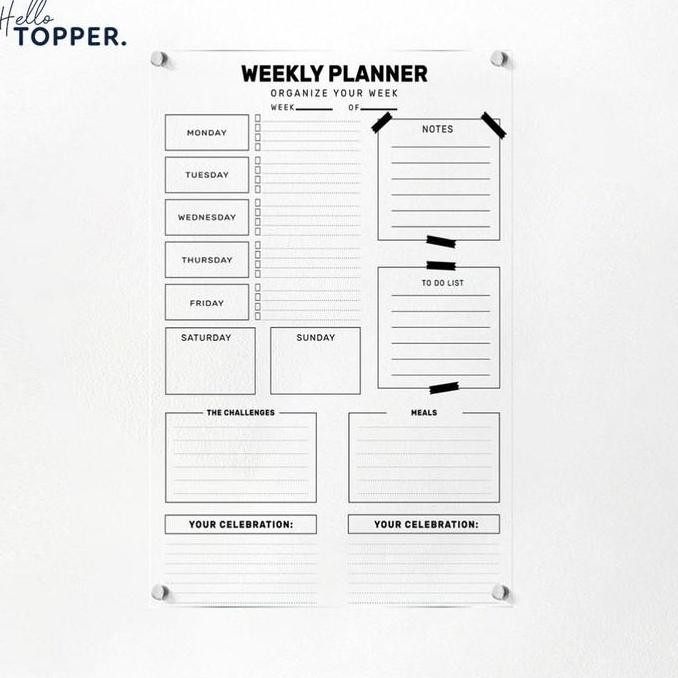 

Daily Planner Papan Jadwal Akrilik | Wall Planner | Schedule Board New Stok