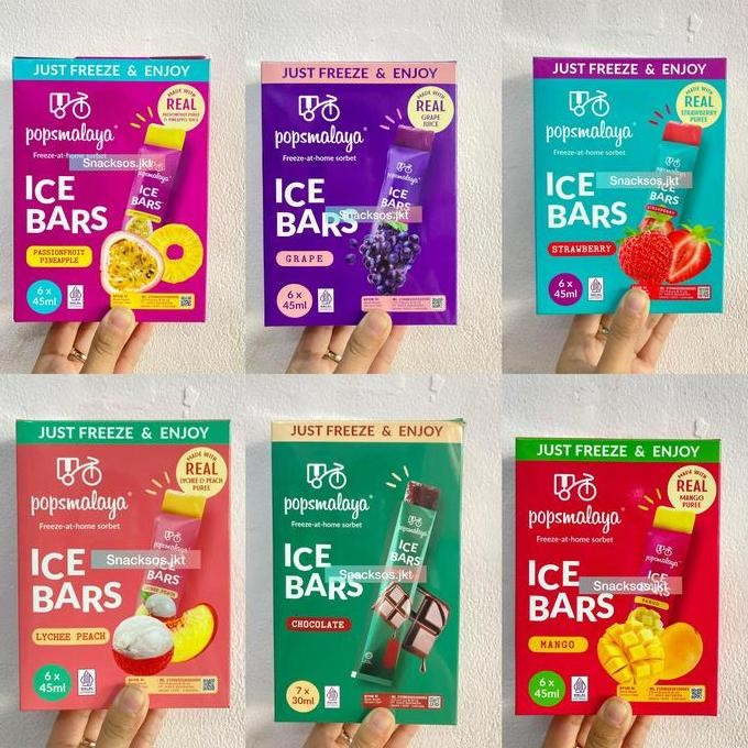 

POPSMALAYA ICE BARS PASSION FRUIT PINEAPPLE / STRAWBERRY / LYCHEE PEACH / / GRAPE / CHOCOLATE - POPS MALAYA