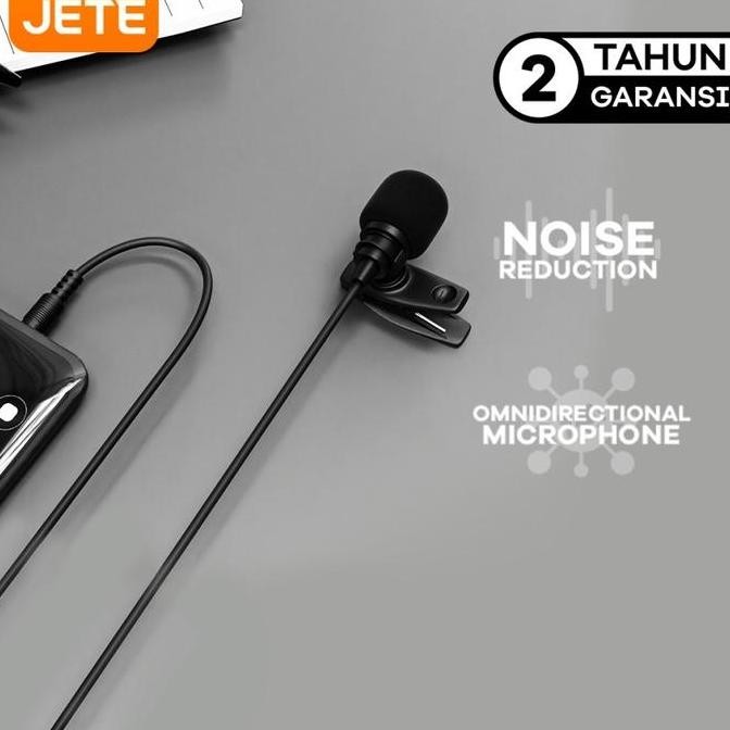 JETE M1 Microphone Clip On Mic External Lavalier 3.5mm HP Kamera