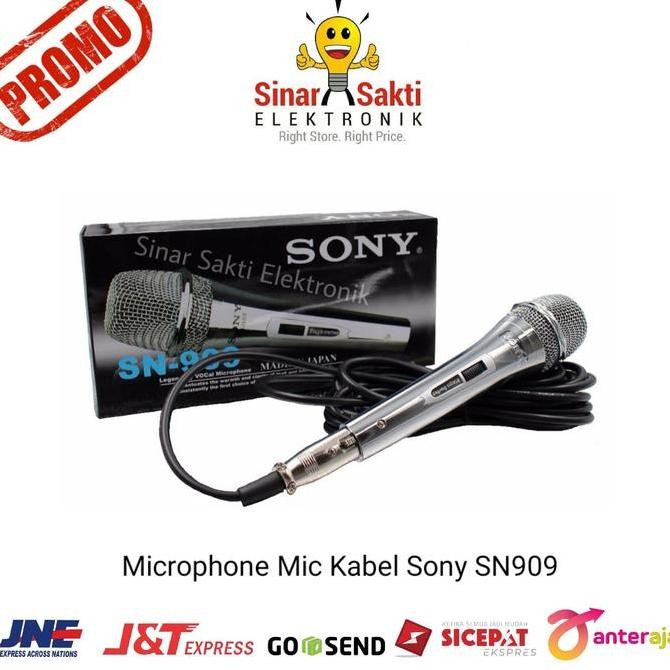Mic Kabel SONY SN-909 - Mikrofon Karaoke Dinamis Original