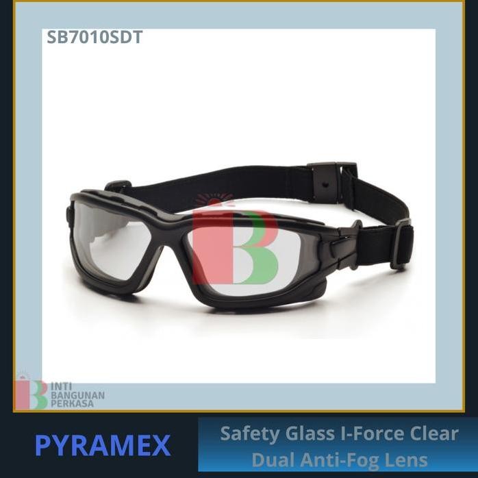 

Terlaris Safety Glass I-Force Pyramex, Clear Dual Anti-Fog Lens Sb7010Sdt