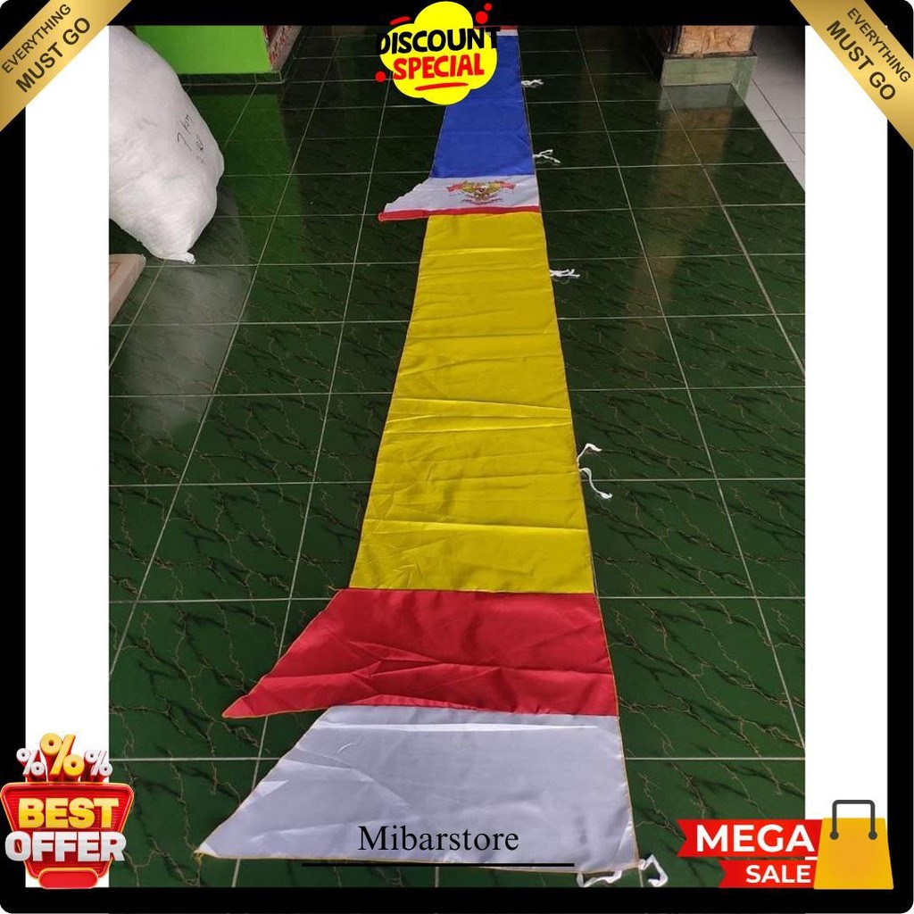 Umbul-Umbul Layur Merah Putih 4Meter Layur Lurus Bendera Umbul-Umbul Warna Warni Garuda Panjang Mura