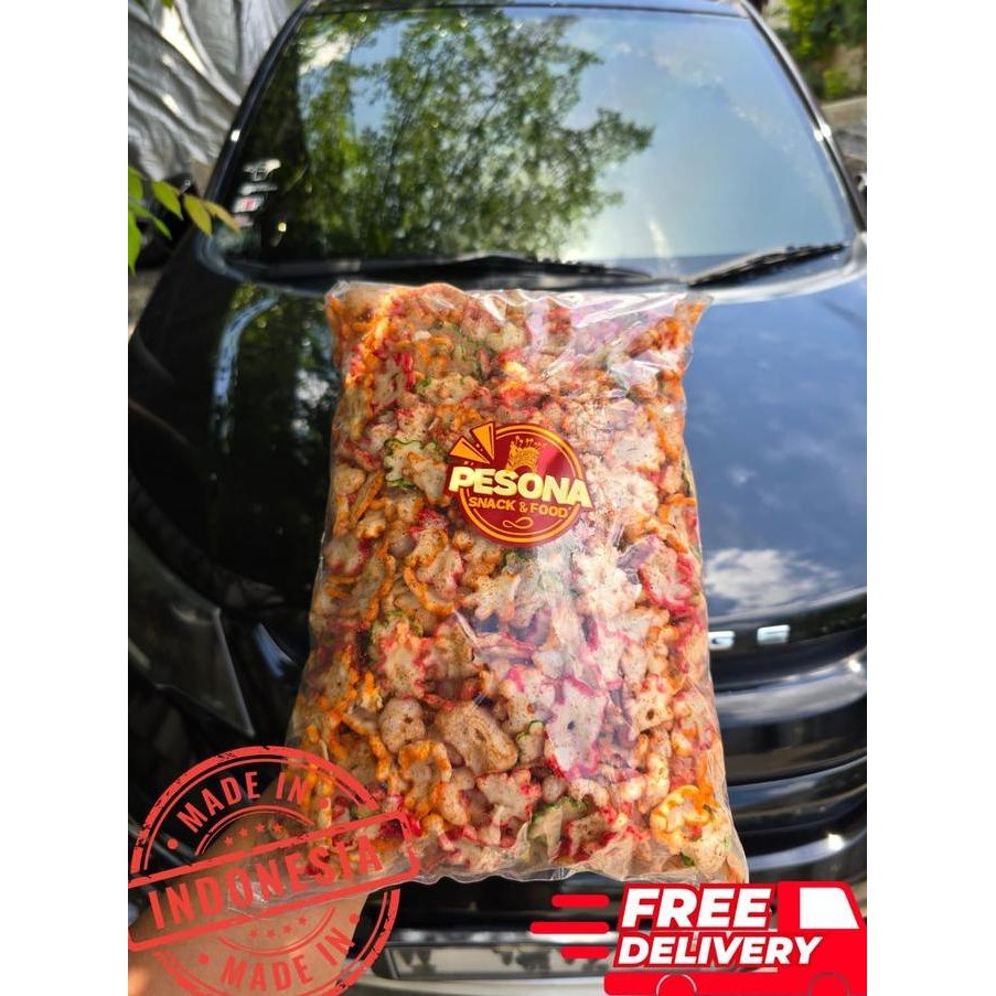 

Kerupuk Seblak Bintang Pedas Daun Jeruk 500 Gram Bawang Makanan Food Snacks Cemilan