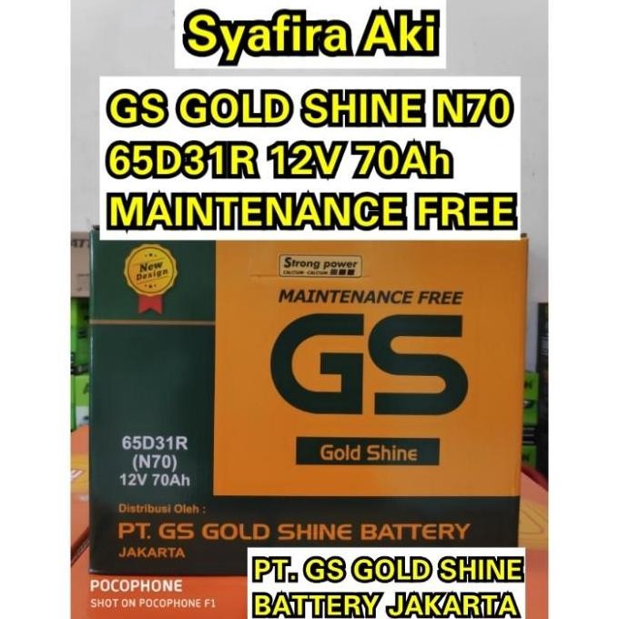 GS MF (AKI KERING) N70 / 65D31R 12V 70Ah Aki Mobil