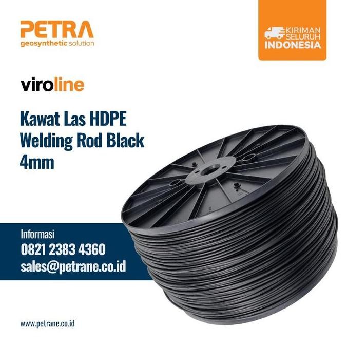 ready  Kawat Las HDPE / Welding Rod Black 4mm Viroline