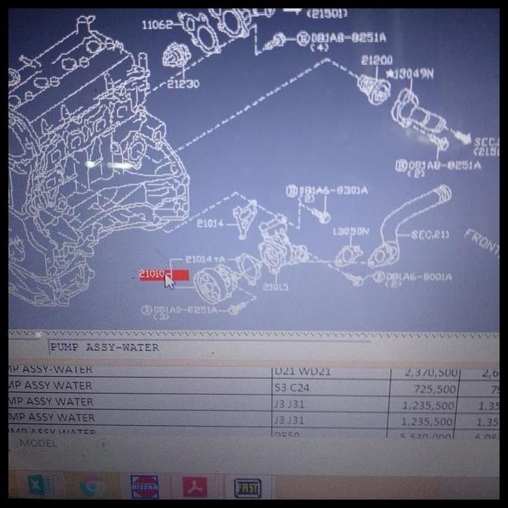 HOT DEAL WATERPUMP XTRAIL T30 SERENA C24 ORIGINAL 
