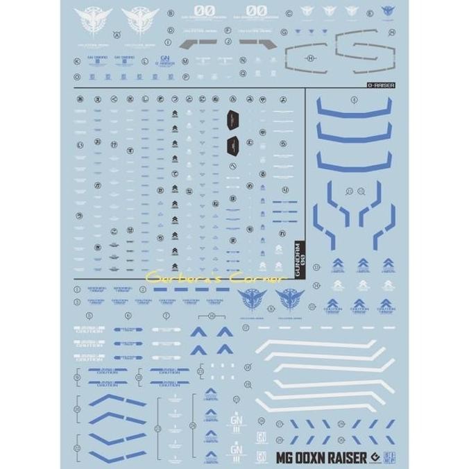 Fluorescent Water Decal MG 00 XN Raiser Gundam Evolution Studio