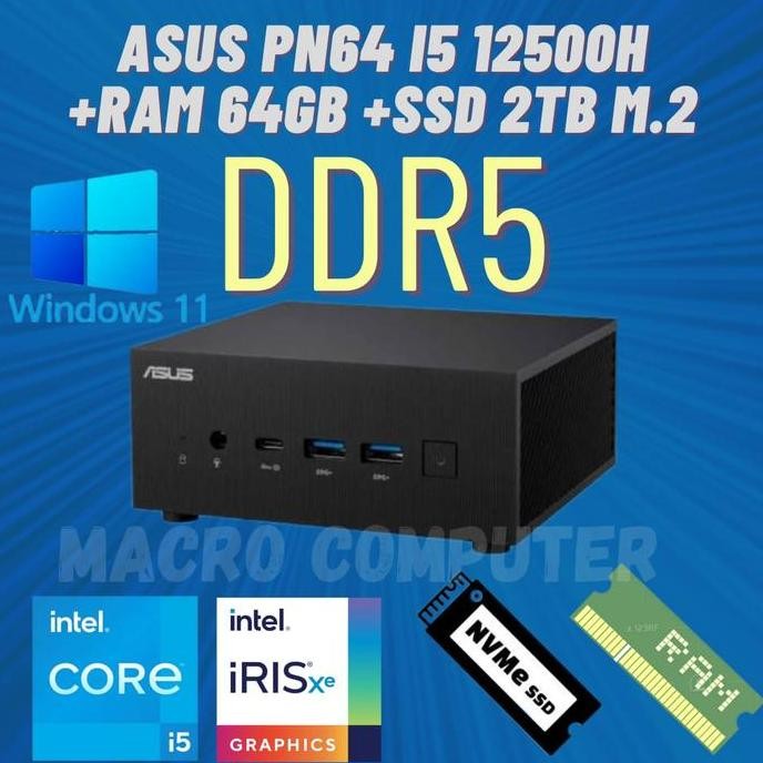 NEW MINI PC ASUS i5 GEN 12 FULLSET WIN11 +RAM +SSD | ASUS PN64 I5