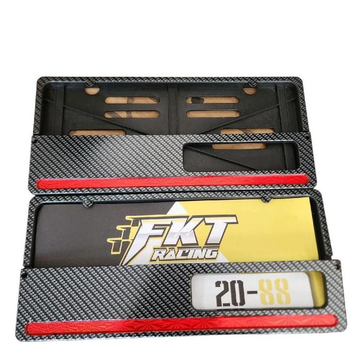 Dudukan Plat Nomor Karbon List Warna Variasi Universal Semua Motor - Bingkai Plat Nomor Karbon Varia