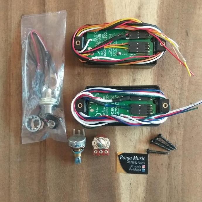 Fishman Fluence Modern Humbucker Pickup Set in Black 6 String ( Active