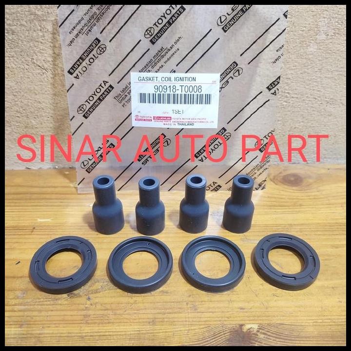 TERMURAH KARET COIL SIL KOIL BUSI INNOVA FORTUNER HILUX BENSIN 8PC ORIGINAL 