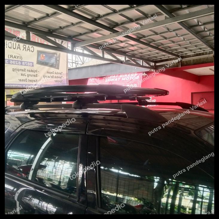 DISKON ROOF RACK BAGASI MOBIL TOYOTA RUSH LAMA MERK PLATINUM PLUS CROSS BAR 