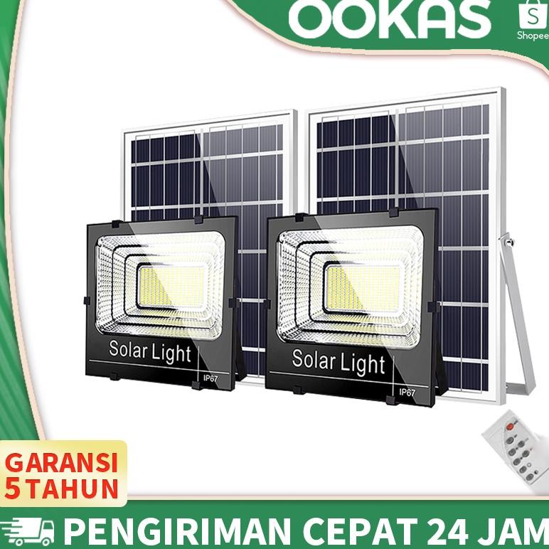 OOKAS LAMPU SOROT SOLAR CELL LED lampu solar  taman TENAGA SURYA MATAHARIOutdoor LAMPU