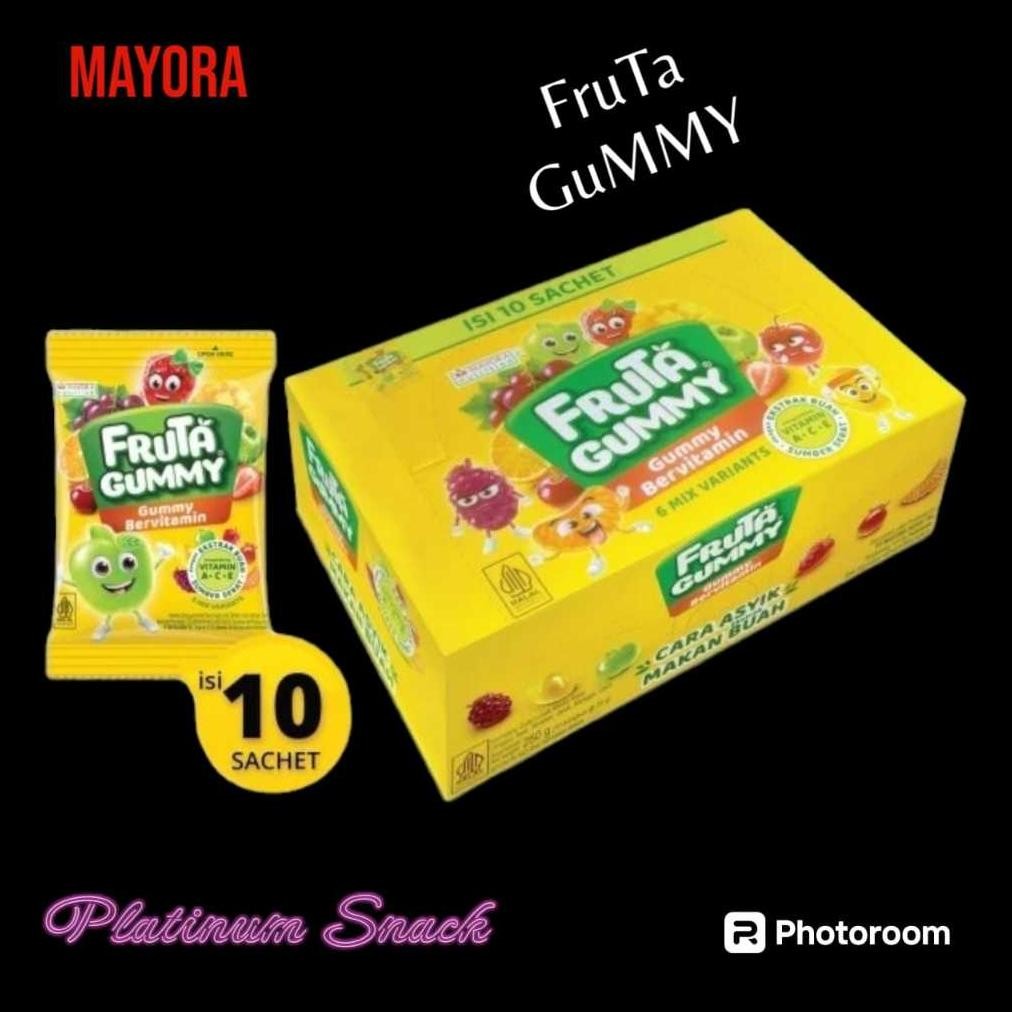 

Fruta Gummy | Isi 10 Bks @ 25 Gr | Mayora