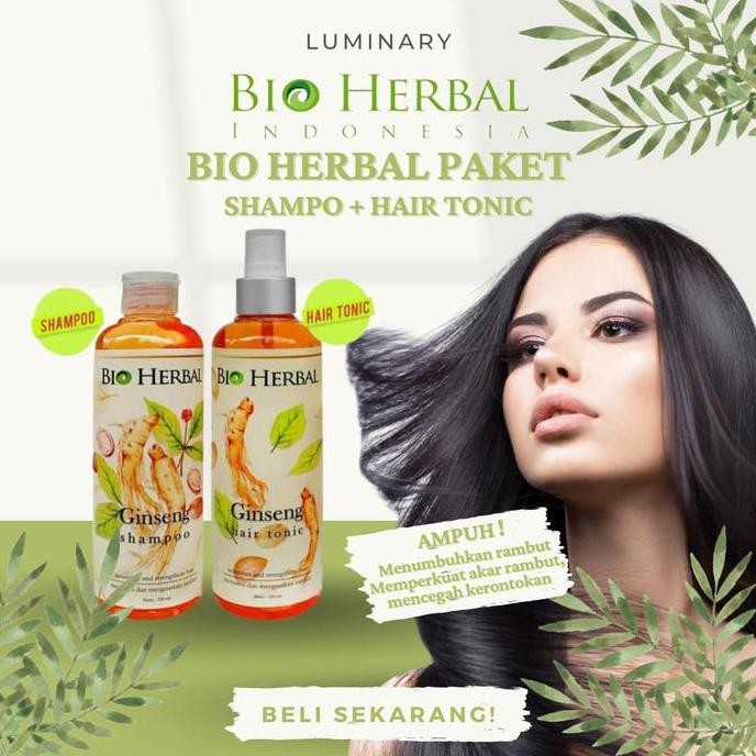 Paket Bio Herbal Ginseng Shampoo & Hair Tonic BPOM AS