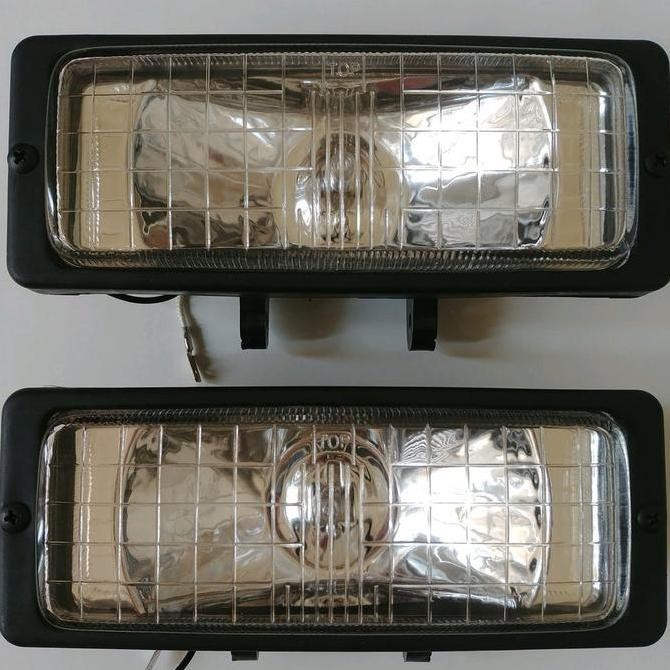 // Foglamp/Lampu Sorot Galaxy Bumper Depan Mobil Kotak Persegi Universal //