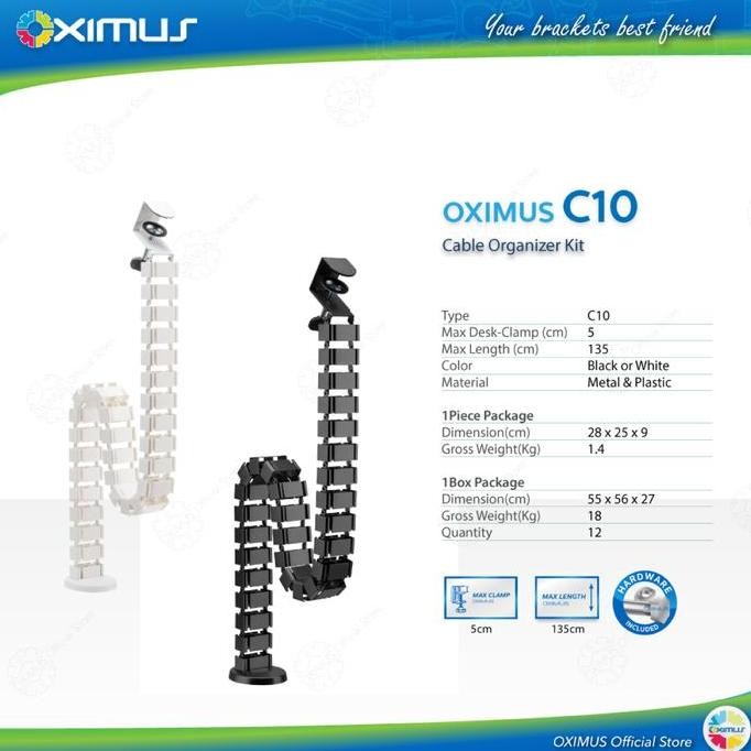 

ORGANIZER KABEL PROTEKTOR MODULAR KABEL MANAGEMENT JEPIT OXIMUS C10 MEJA DESK