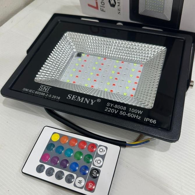 Lampu Sorot Warna Warni Rgb 100W 100 Watt Lampu Taman Rgb Harga Spesial