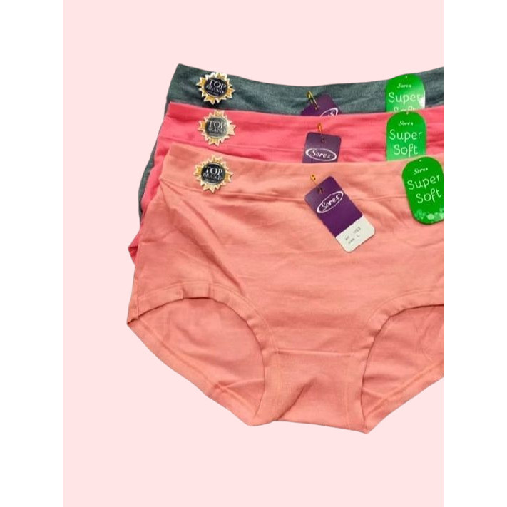 3PCS/6PCS CELANA DALAM WANITA / CD PEREMPUAN JUMBO SOREX ART1238