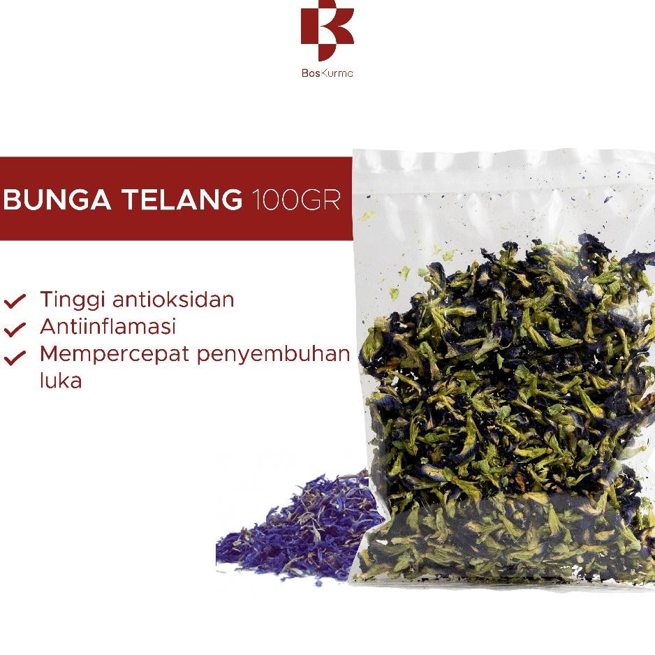 

Teh Bunga Telang 100 Gr Butterfly Pea Tea Seduh