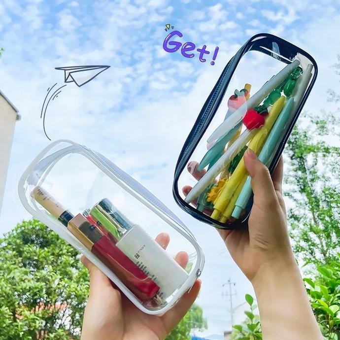 

Kotak Pensil Transparan Tempat Pensil 3D Anti Air Penyimpanan Pensil SS