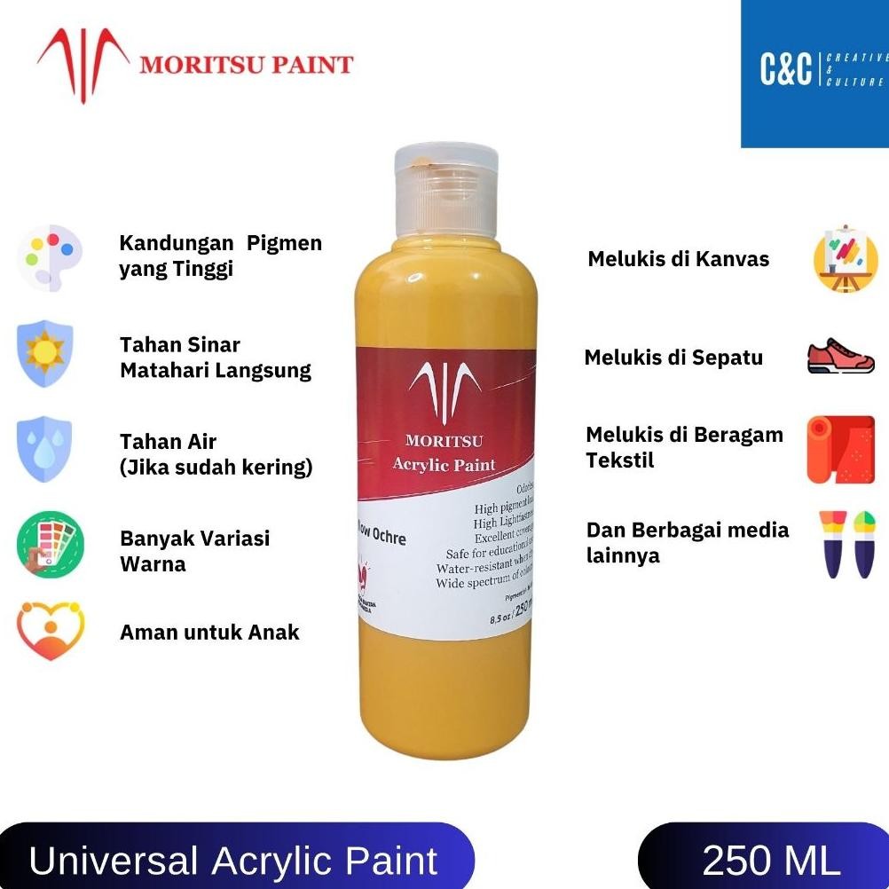 

Ryu-56 Cat Akrilik Moritsu Premium 250Ml - Moritsu Premium Acrylic Paint 250Ml Ryu-56