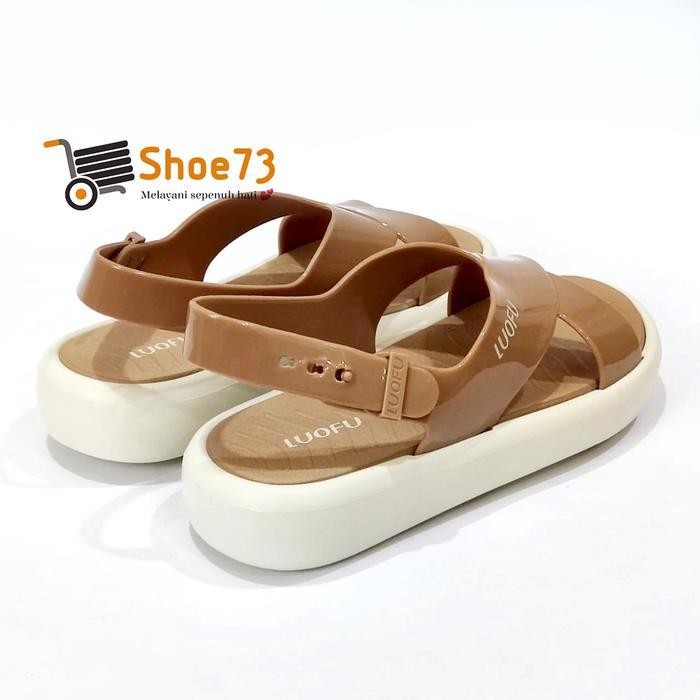 Luofu E 7212 - Sktl6W Size 36-40 | Sandal Selop Tali Silang Jelly Wanita | Sendal Gunung Cewek Ringa