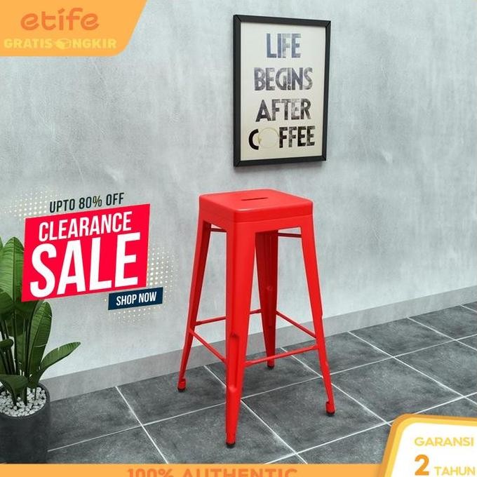 Promo Etife Kursi Makan / Kursi / Kursi Besi / Kursi Bar /Kursi Tinggi /Kursi Toko Kopi /Kursi Toko 