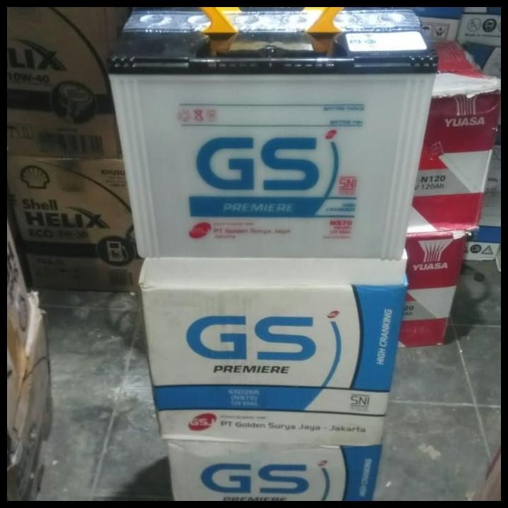 TERMURAH AKI ACCU NS70 12V 65AH 65AMPER 65D26R AKI BASAH GS PREMIERE 