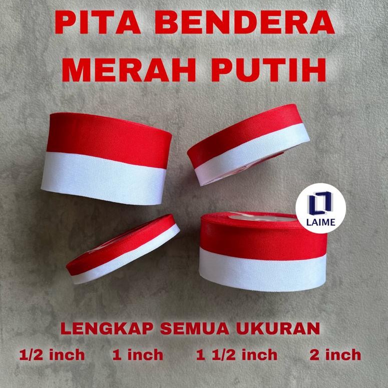 

VEX-2126 Special Promo PITA MERAH PUTIH ROLL PITA BENDERA PITA AGUSTUSAN 1 inch 1/2 inch 2 inch Berkualitas Murah