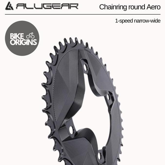 Chainring Alugear Round AERO 1-speed for Shimano GRX